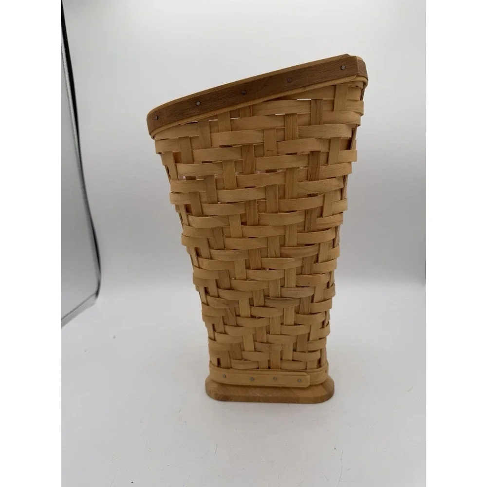 Longaberger 2005 Heartwood Vase Basket Combo 🧺🌿 – Basket & Protector